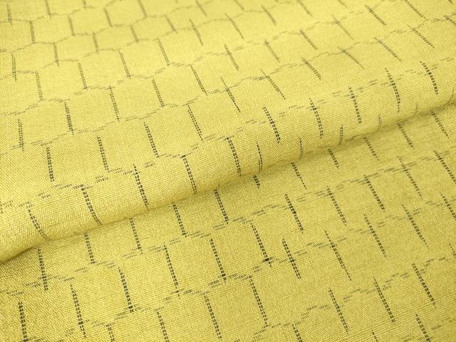 平和屋着物●上質な紬　亀甲文　正絹　逸品　DAAX3769az