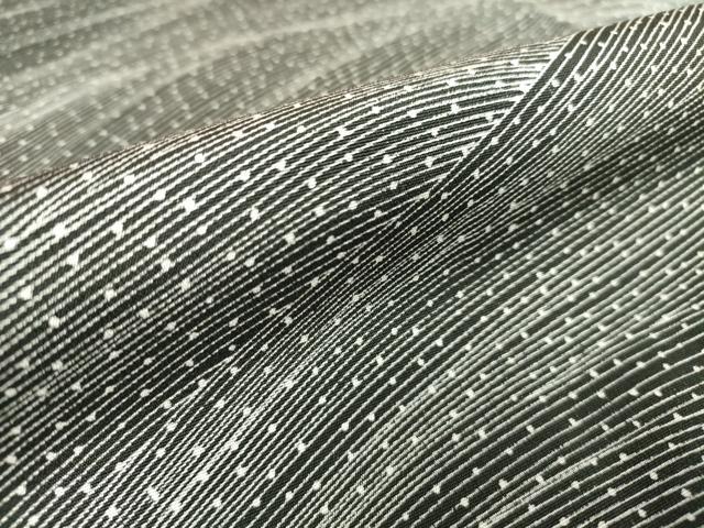 平和屋着物○上質な小紋 霞文 黒地 正絹 逸品 DAAX3777az