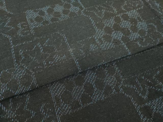 平和屋着物●結城紬 花楓文 正絹 逸品 DAAX3782az