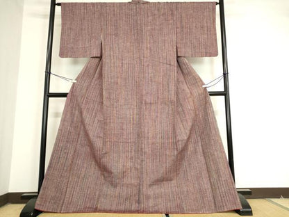 平和屋着物●上質な紬 縞 正絹 逸品 未使用 DAAX3789az