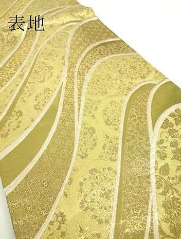 平和屋着物▼両面　全通柄袋帯　正倉院花文　金銀糸　正絹　逸品　DAAX3924az