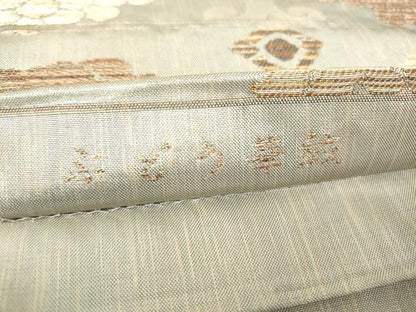 平和屋着物▼六通柄袋帯　葡萄華紋　金糸　正絹　逸品　DAAX3977az