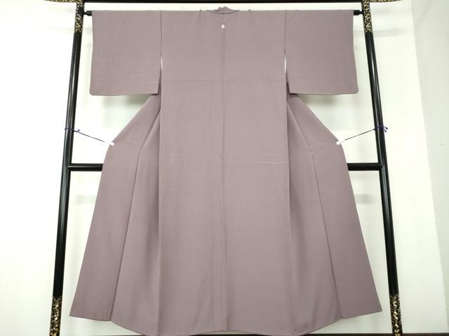 平和屋着物●上質な色無地 葡萄鼠色 正絹 逸品 DAAX4067ps
