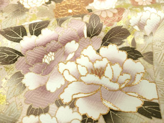 平和屋着物●豪華色留袖　駒刺繍　吉祥花文　金銀彩　正絹　逸品　未使用　DAAX4071ps