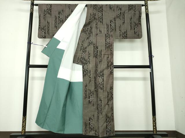 平和屋着物●本場大島紬 7マルキ 草花文 正絹 逸品 DAAX4089ps