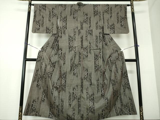 平和屋着物●本場大島紬 7マルキ 草花文 正絹 逸品 DAAX4089ps