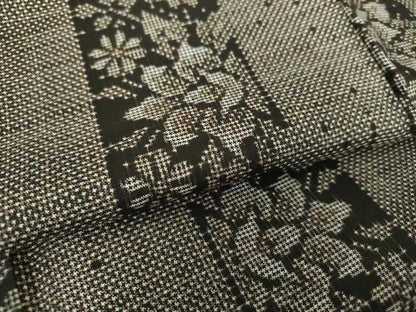 平和屋着物●本場大島紬 7マルキ 草花文 正絹 逸品 DAAX4089ps