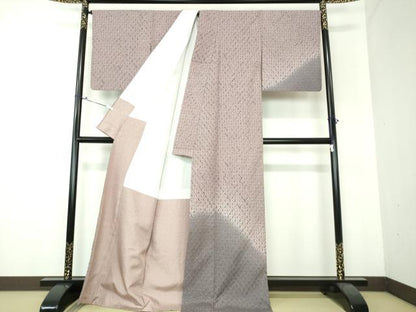 平和屋着物●本場大島紬　訪問着　沙々羅　蜘蛛絞り　霞文　証紙付き　正絹　逸品　DAAX4105ps