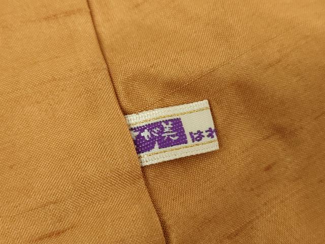 平和屋着物●訪問着 紬地 刺繍 若松葉 松ぼっくり 金彩 さが美扱い 正絹 逸品 DAAX4109ps