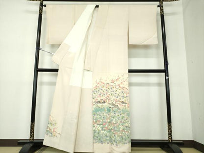 平和屋着物●本加賀友禅作家　百貫華峰　色留袖　花鳥文　暈し染め　正絹　逸品　DAAX4118ps