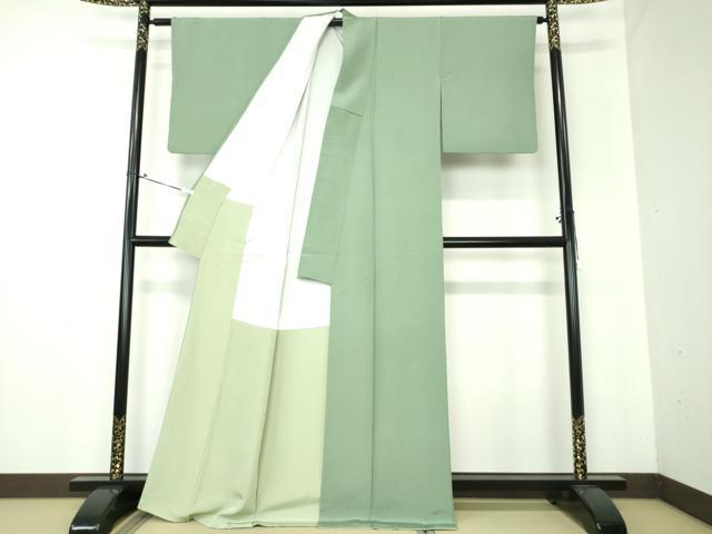 平和屋着物●上質な色無地 作家物 深川鼠色 正絹 逸品 DAAX4138ps