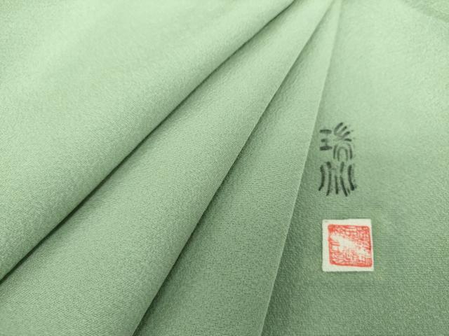 平和屋着物●上質な色無地 作家物 深川鼠色 正絹 逸品 DAAX4138ps