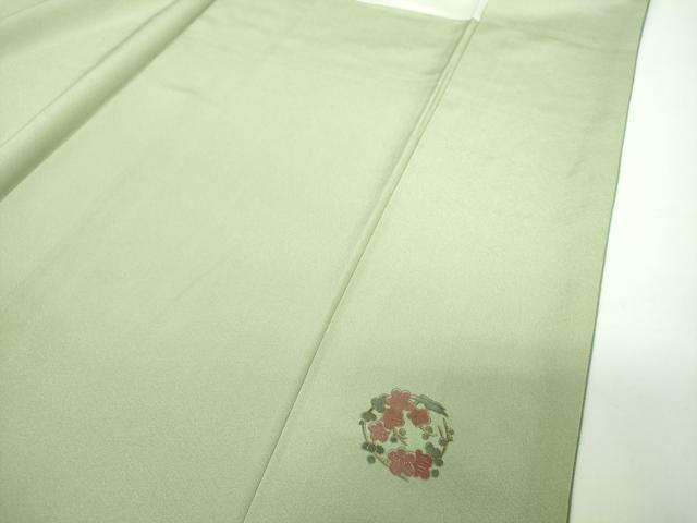 平和屋着物●上質な色無地 作家物 深川鼠色 正絹 逸品 DAAX4138ps