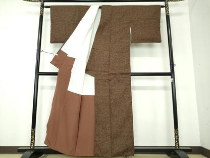 平和屋着物●上質な紬 抽象文様 正絹 逸品 DAAX4139ps