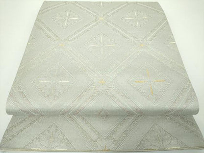 平和屋着物●六通柄袋帯　花菱文　金糸　正絹　逸品　DAAX4144ps