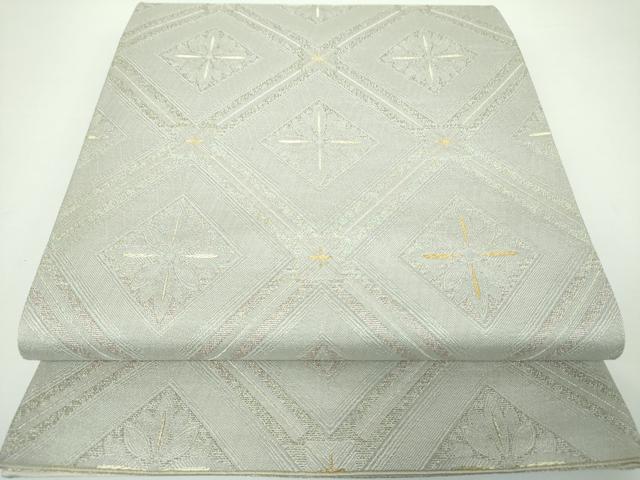 平和屋着物●六通柄袋帯　花菱文　金糸　正絹　逸品　DAAX4144ps