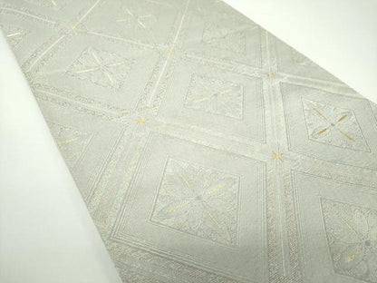 平和屋着物●六通柄袋帯　花菱文　金糸　正絹　逸品　DAAX4144ps