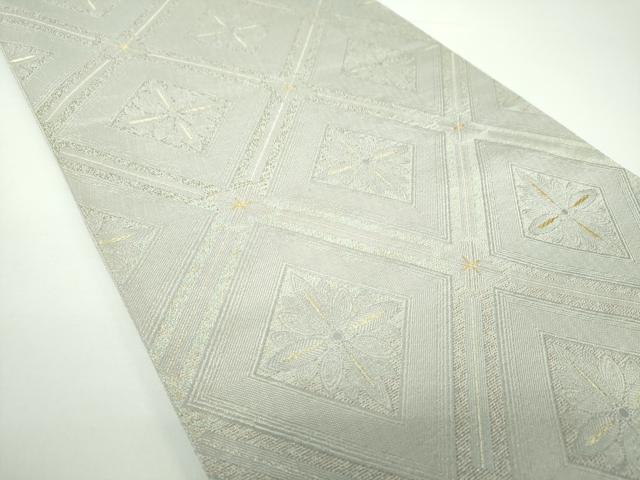 平和屋着物●六通柄袋帯　花菱文　金糸　正絹　逸品　DAAX4144ps