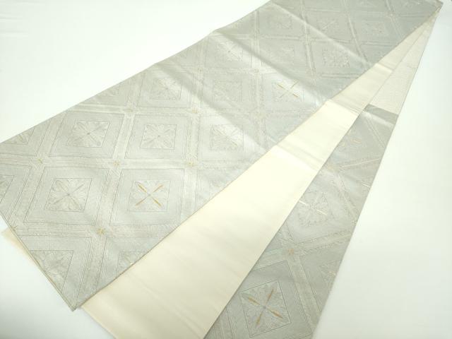 平和屋着物●六通柄袋帯　花菱文　金糸　正絹　逸品　DAAX4144ps