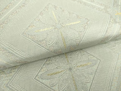 平和屋着物●六通柄袋帯　花菱文　金糸　正絹　逸品　DAAX4144ps