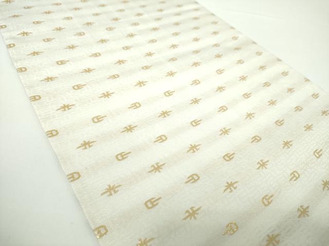 平和屋着物●金彩友禅 卓越技能者・名工・和田光正 六通柄袋帯 渡橋風景花文 金銀彩 正絹 逸品 DAAX4161ps