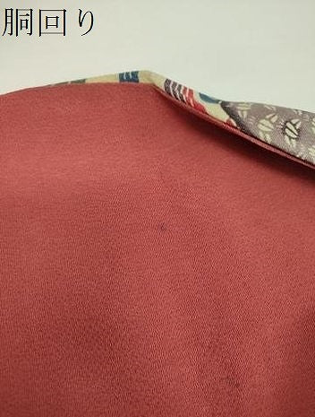 平和屋着物●本場琉球紅型　九寸名古屋帯　流水花文　正絹　逸品　DABE5624ps