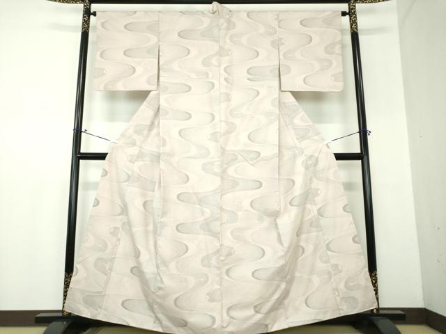平和屋着物●白泥染の第一人者・絣の魔術師 恵積五郎 本場大島紬 恵大島織物謹製 白大島 9マルキ 川面の春 証紙付き 正絹 逸品 DAAX4280ps