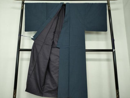 平和屋着物●男性　紬　80亀甲　総詰め　正絹　逸品　DAAX4285ps
