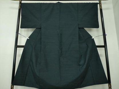 平和屋着物●男性　紬　濃紺地　正絹　逸品　DAAX4288ps