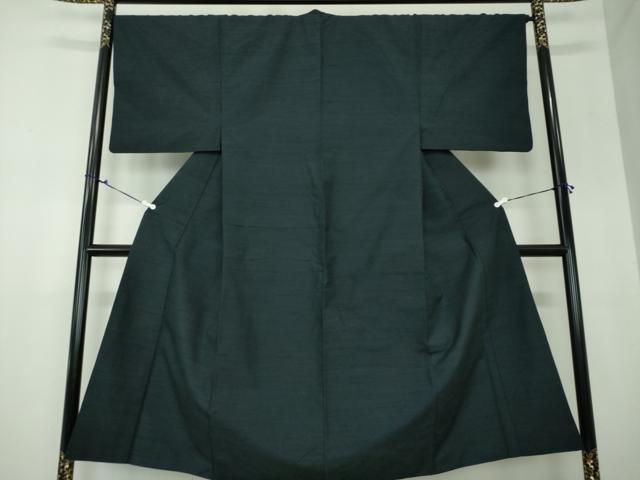 平和屋着物●男性　紬　濃紺地　正絹　逸品　DAAX4288ps