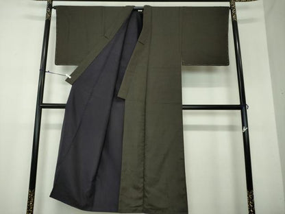 平和屋着物●男性　紬　変わり縞　正絹　逸品　未使用　DAAX4294ps