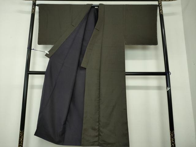平和屋着物●男性　紬　変わり縞　正絹　逸品　未使用　DAAX4294ps