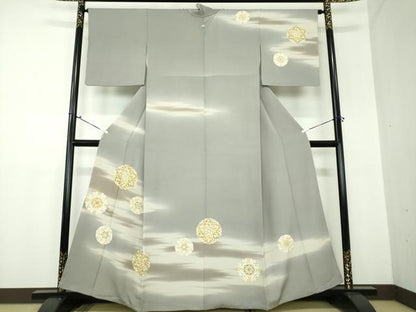 平和屋着物●創業460年・千總 訪問着 駒刺繍 正倉院花文 暈し染め 金彩 高島屋扱い 正絹 逸品 DAAX4304ps