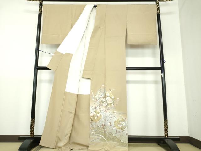 平和屋着物●豪華色留袖 駒刺繍 流水籬花文 暈し染め 金彩 正絹 逸品 DAAX4321ps