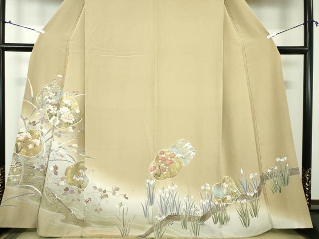 平和屋着物●豪華色留袖 駒刺繍 流水籬花文 暈し染め 金彩 正絹 逸品 DAAX4321ps