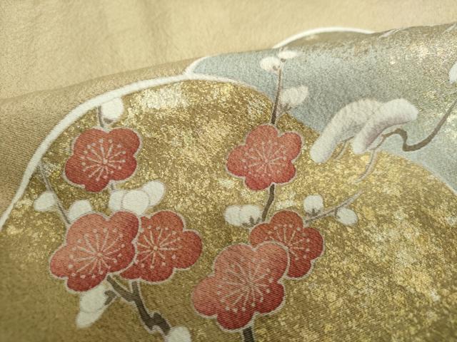 平和屋着物●豪華色留袖 駒刺繍 流水籬花文 暈し染め 金彩 正絹 逸品 DAAX4321ps