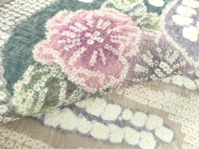 平和屋着物●名門 藤娘きぬたや・総絞り 九寸名古屋帯 辻が花 正絹 逸品 DAAX4330ps