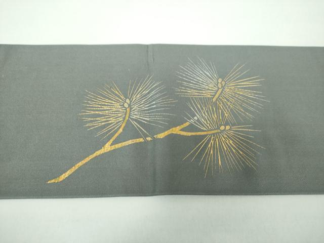 平和屋着物●九寸名古屋帯 若松葉 金銀彩 正絹 逸品 DAAX4336ps