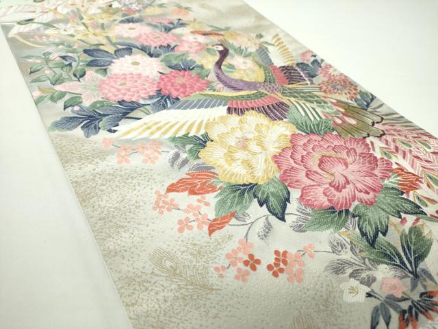平和屋着物●本加賀友禅作家 百貫華峰 「美しいキモノ」お馴染みのメーカー となみ織物 六通柄袋帯 純金箔 正絹 逸品 未使用 DAAX4363ps