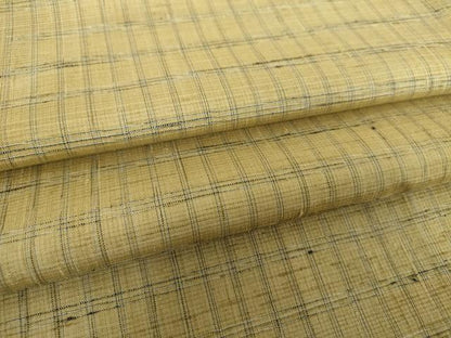 平和屋着物●上質な紬　格子　正絹　逸品　DAAX4394ps