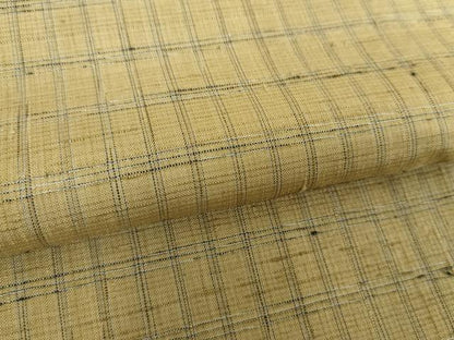 平和屋着物●上質な紬　格子　正絹　逸品　DAAX4394ps