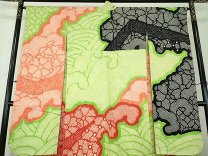 平和屋着物●豪華振袖 総絞り 立波花文 正絹 逸品 DAAX4399ps