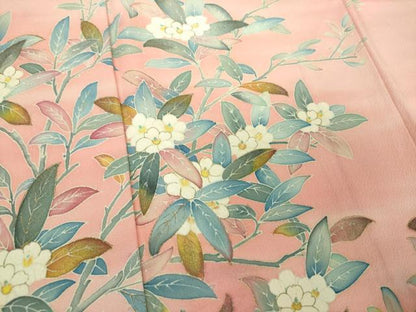 平和屋着物●訪問着 枝花文 暈し染め 金彩 正絹 逸品 DAAX4414ps