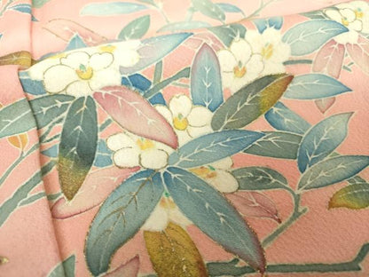 平和屋着物●訪問着 枝花文 暈し染め 金彩 正絹 逸品 DAAX4414ps