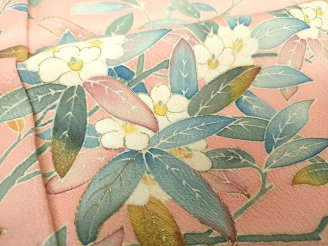 平和屋着物●訪問着 枝花文 暈し染め 金彩 正絹 逸品 DAAX4414ps