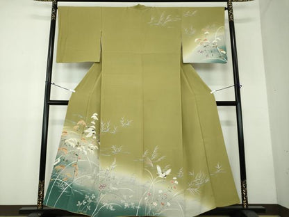 平和屋着物●訪問着 作家物 飛鶴秋草文 暈し染め 金彩 正絹 逸品 DAAX4415ps