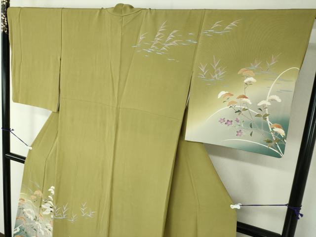 平和屋着物●訪問着 作家物 飛鶴秋草文 暈し染め 金彩 正絹 逸品 DAAX4415ps