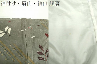平和屋着物●訪問着　絞り　舞花文　暈し染め　金彩　正絹　逸品　DAAX4418ps