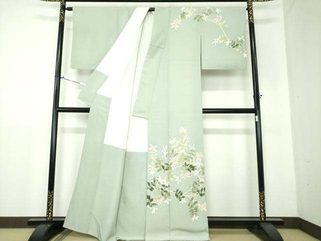 平和屋着物●本加賀友禅作家　東藤岳　訪問着　枝花文　正絹　逸品　DAAX4419ps