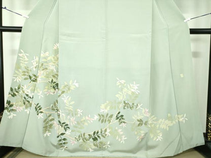 平和屋着物●本加賀友禅作家　東藤岳　訪問着　枝花文　正絹　逸品　DAAX4419ps